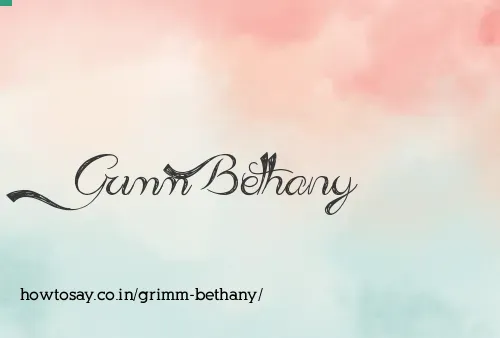 Grimm Bethany