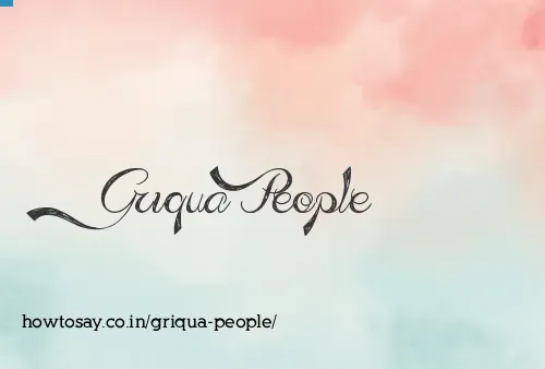 Griqua People
