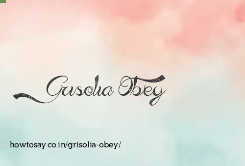 Grisolia Obey