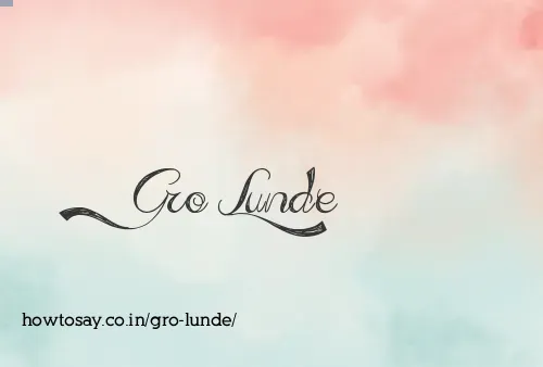 Gro Lunde