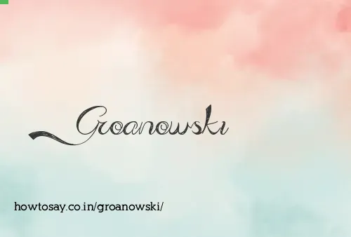 Groanowski