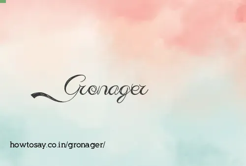 Gronager