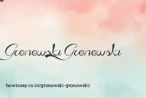 Gronowski Gronowski