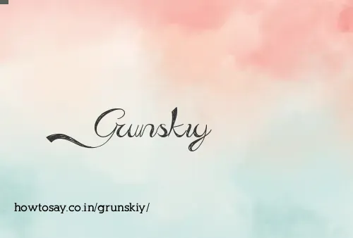 Grunskiy