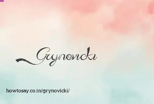 Grynovicki
