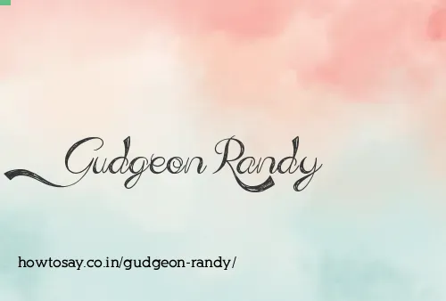 Gudgeon Randy