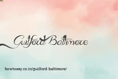 Guilford Baltimore