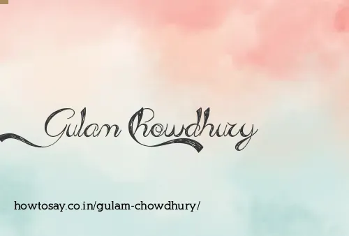 Gulam Chowdhury
