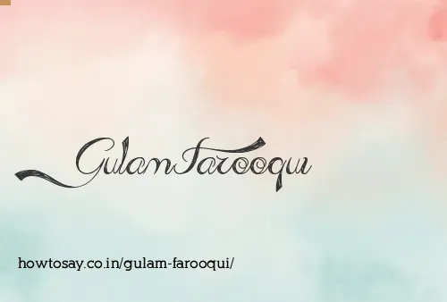 Gulam Farooqui