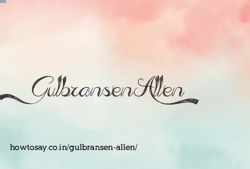 Gulbransen Allen