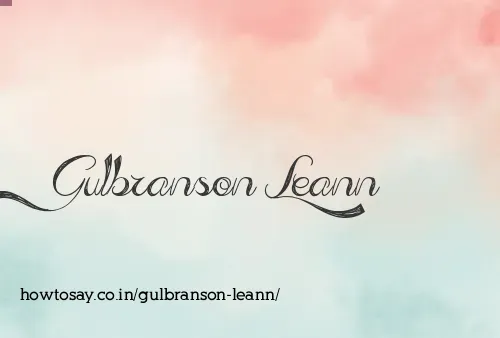 Gulbranson Leann