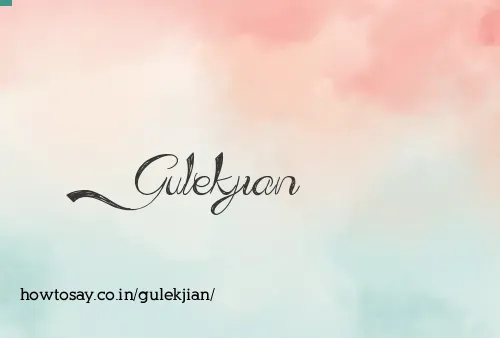 Gulekjian