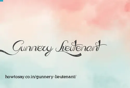 Gunnery Lieutenant