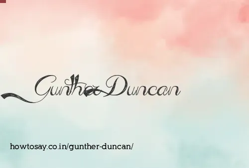 Gunther Duncan