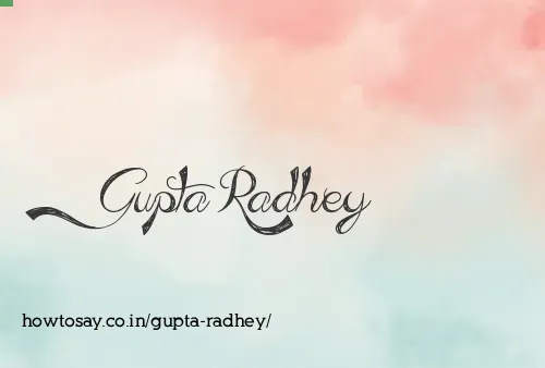 Gupta Radhey