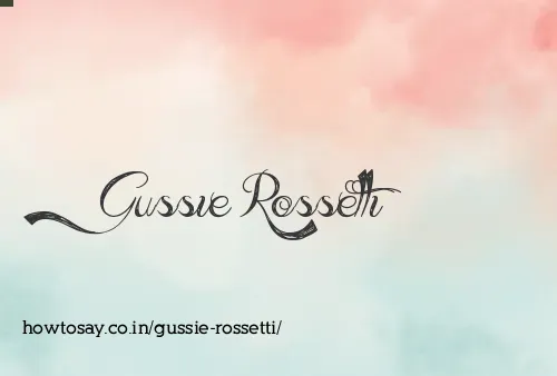 Gussie Rossetti