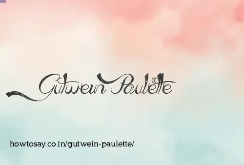 Gutwein Paulette