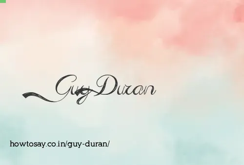 Guy Duran