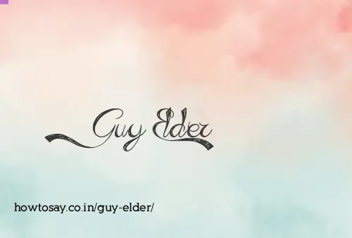 Guy Elder