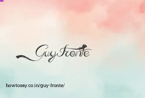 Guy Fronte