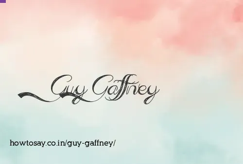 Guy Gaffney