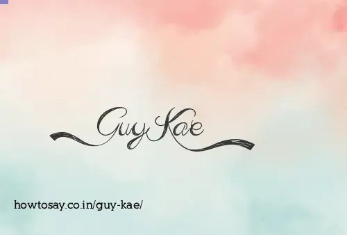 Guy Kae