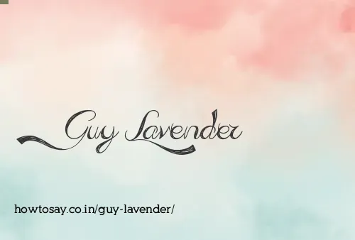Guy Lavender