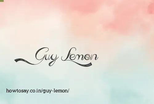 Guy Lemon