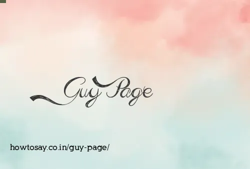 Guy Page