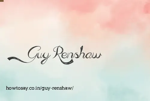 Guy Renshaw