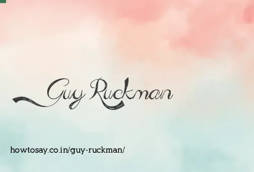 Guy Ruckman