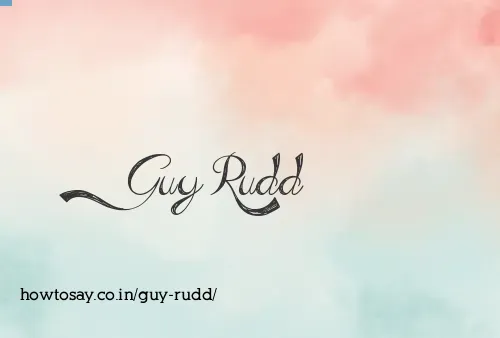 Guy Rudd