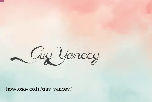 Guy Yancey