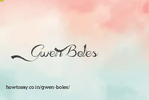 Gwen Boles