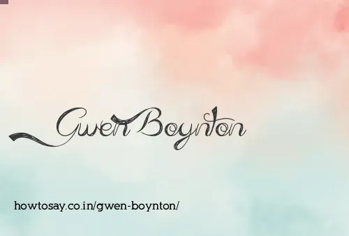 Gwen Boynton