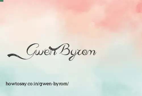 Gwen Byrom
