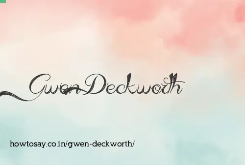 Gwen Deckworth