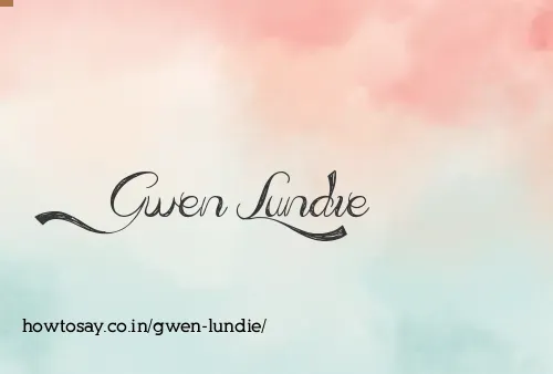 Gwen Lundie