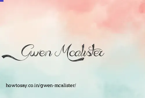 Gwen Mcalister