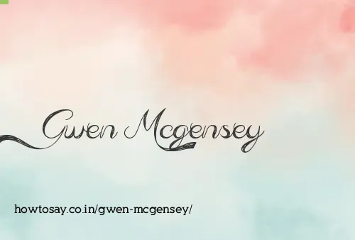 Gwen Mcgensey