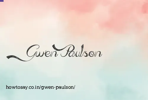 Gwen Paulson