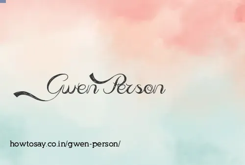 Gwen Person