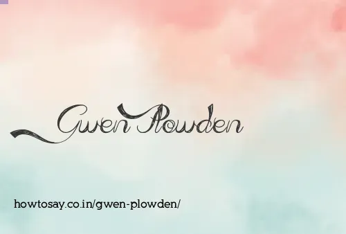 Gwen Plowden