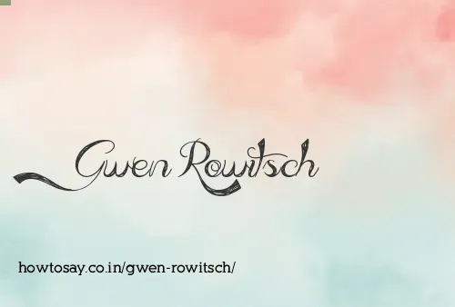 Gwen Rowitsch