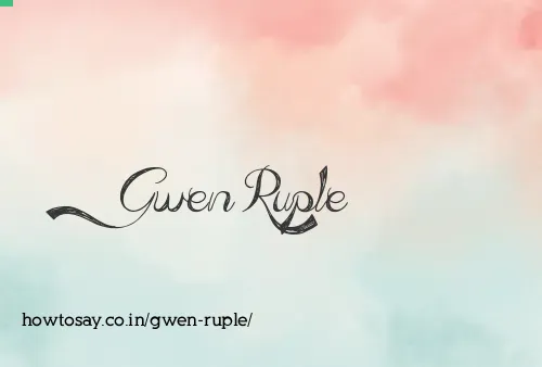 Gwen Ruple