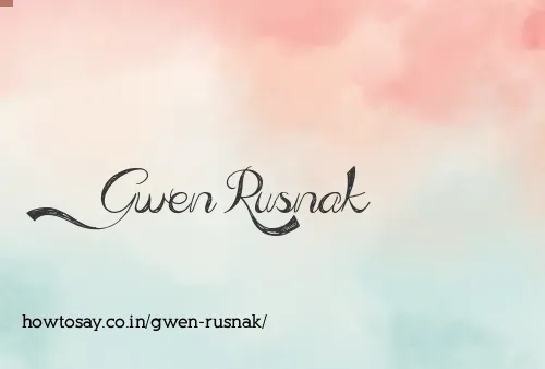 Gwen Rusnak