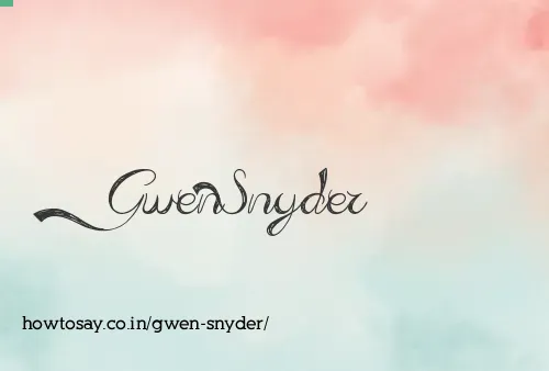 Gwen Snyder