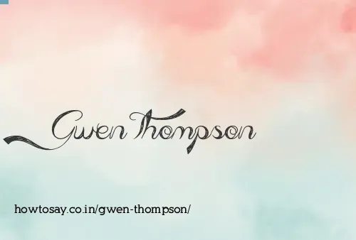 Gwen Thompson