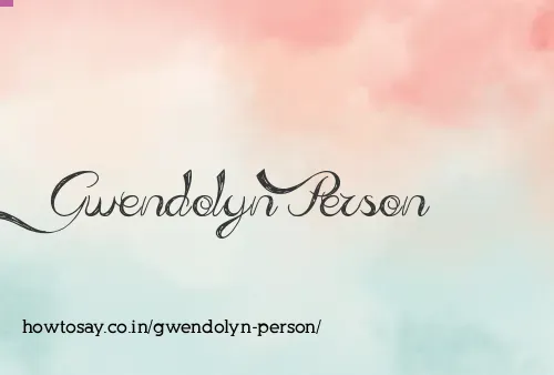 Gwendolyn Person