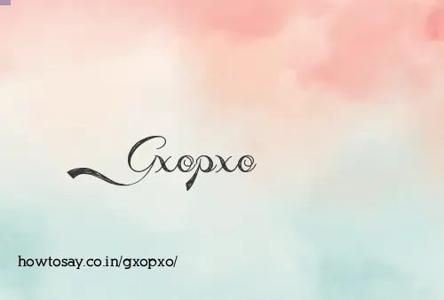 Gxopxo